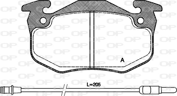 OPEN PARTS Комплект тормозных колодок, дисковый тормоз BPA0144.32